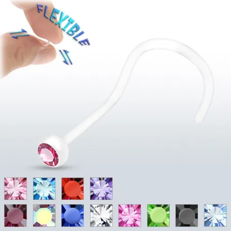 Piercing nez BioFlex Tige Blanche