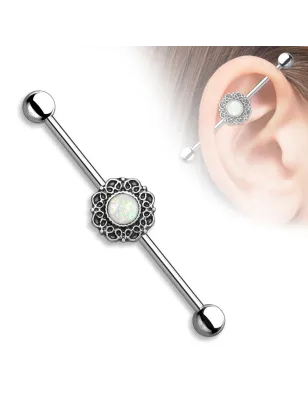 Piercing industriel filigrane opale