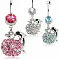 Piercing nombril pomme dauphin