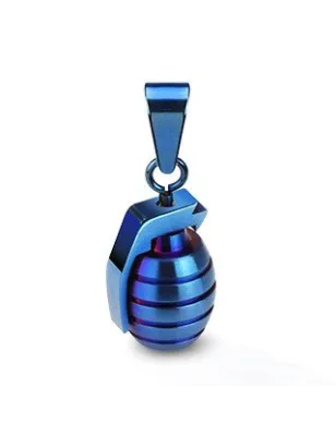 Pendentif Grenade à Main acier inoxydable