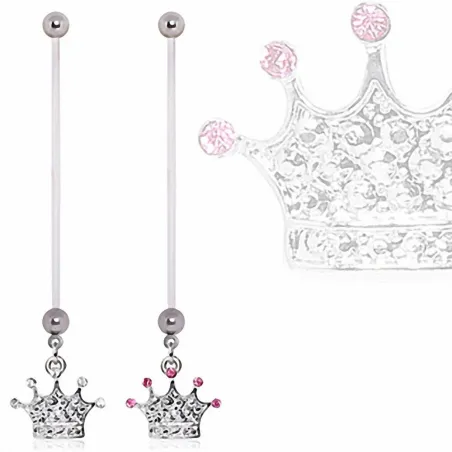 Piercing nombril de grossesse couronne