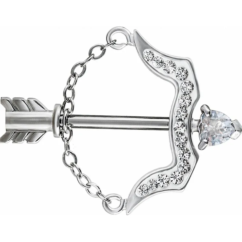 Piercing téton Crystal Evolution Swarovski Flèche