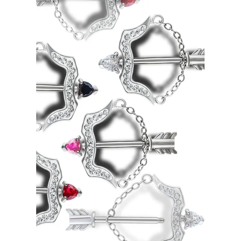 Piercing téton Crystal Evolution Swarovski Flèche