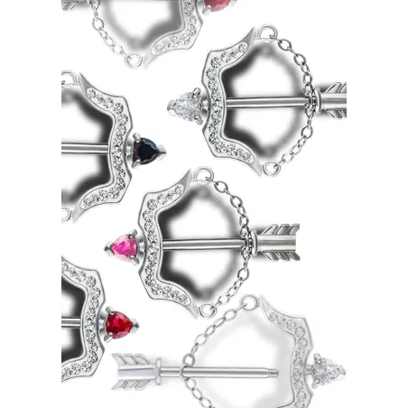 Piercing téton Crystal Evolution Swarovski Flèche