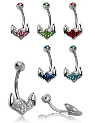 Piercing nombril Crystal Evolution Swarovski Ancre de bateau