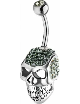 Piercing nombril Crystal Evolution Swarovski Crâne Titane G23