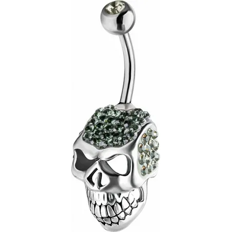 Piercing nombril Crystal Evolution Swarovski Crâne Titane G23