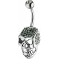 Piercing nombril Crystal Evolution Swarovski Crâne Titane G23