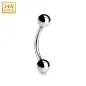 Piercing arcade or blanc 14k boules