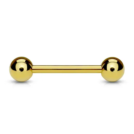 Piercing Barbell Plaqué Or