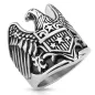 Bague home biker aigle bouclier étoiles