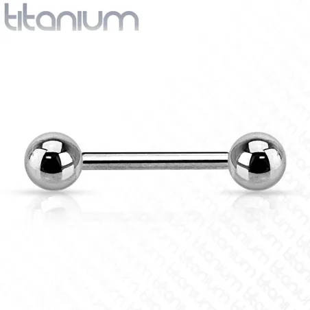 Piercing Langue Barbell Boules Titane G23