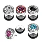 Piercing faux plug gemme et strass