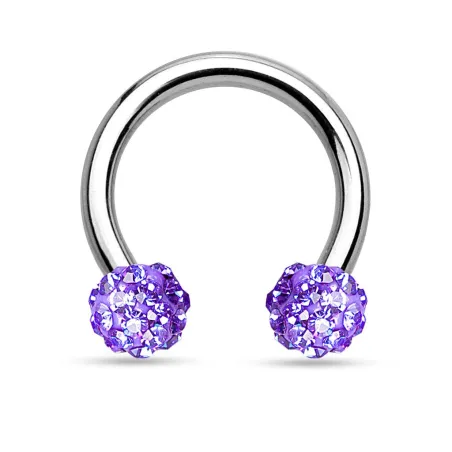 Piercing fer à cheval crystal tanzanite