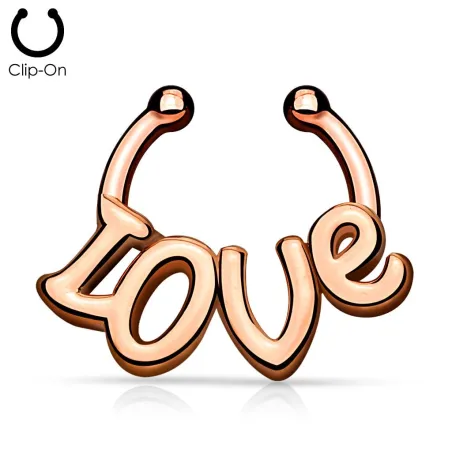 Faux piercing septum Love or rose