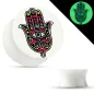 Piercing plug phosphorescent main de fatma