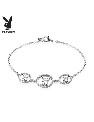 Bracelet Playboy lapins gemmes chaine