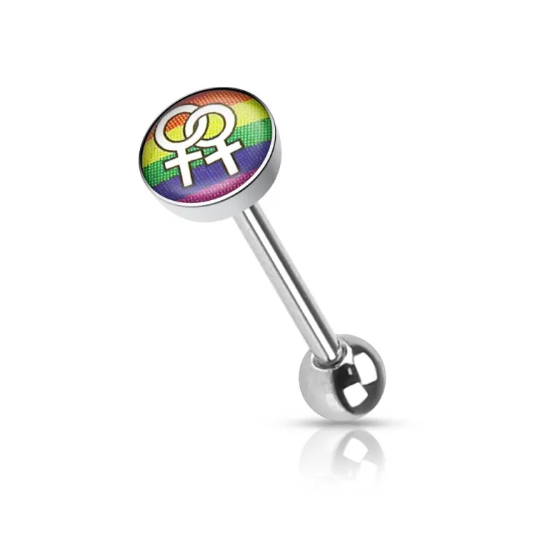 Piercing langue LGBT femme