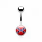 Piercing nombril drapeau rebelle