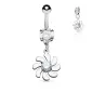 Piercing nombril fleur tourbillonnante