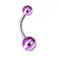 Piercing nombril couleur électrique violet