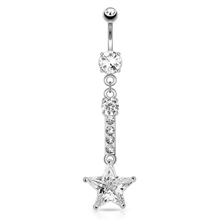 Piercing nombril chaine étoile