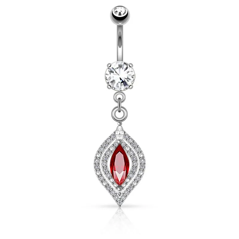 Piercing nombril chandelier marquise