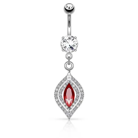 Piercing nombril chandelier marquise