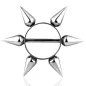 Piercing téton bouclier long spikes