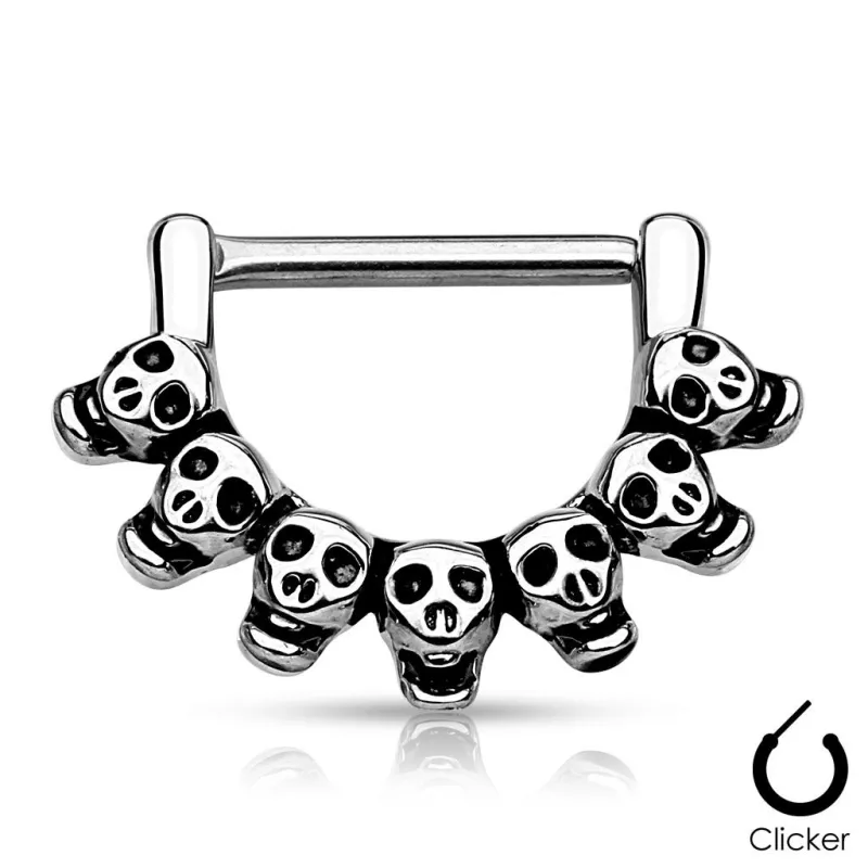 Piercing téton skulls