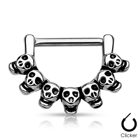 Piercing téton skulls