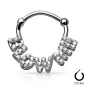 Piercing septum blow me pavé de strass argenté