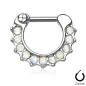 Piercing septum opales blanches