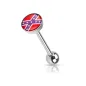 Piercing langue drapeau rebelle