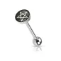 Piercing langue pentacle