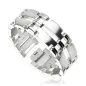 Bracelet acier inoxydable Double Bandes Liens Miroir