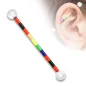 Piercing industriel boules acrylique rainbow