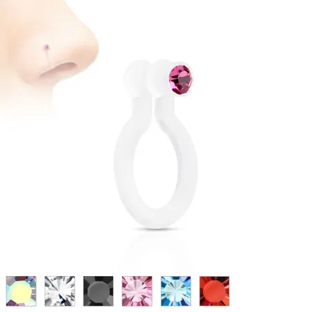 Faux piercing nez bioflex strass