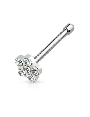 Piercing nez Fleur Tige Droite