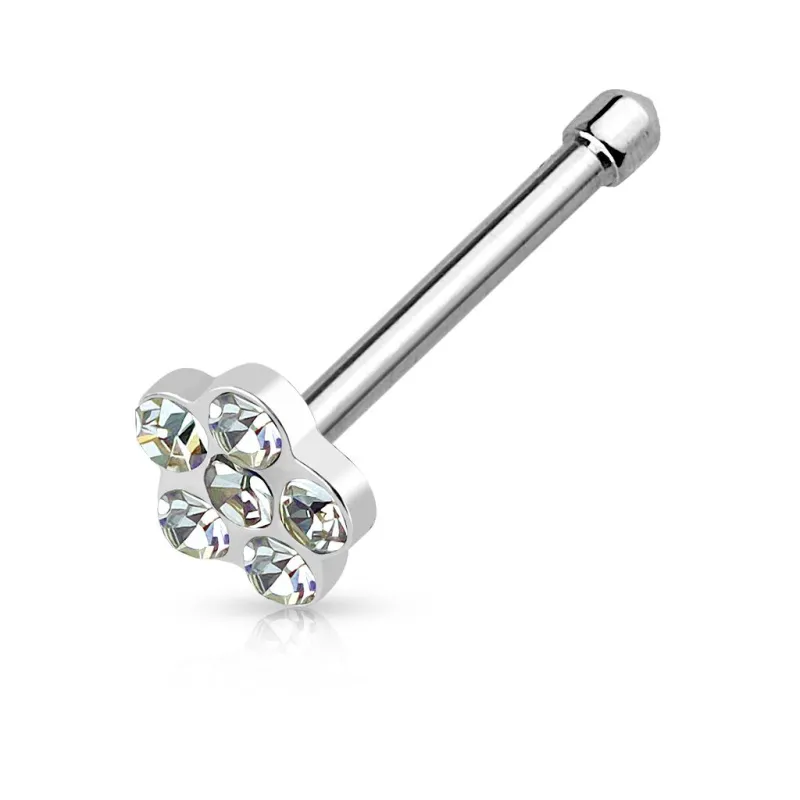 Piercing nez Fleur Tige Droite