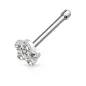 Piercing nez Fleur Tige Droite