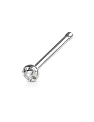 Piercing nez Strass Tige Droite