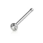 Piercing nez Strass Tige Droite