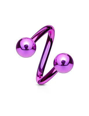 Piercing Spirale Titane Boules