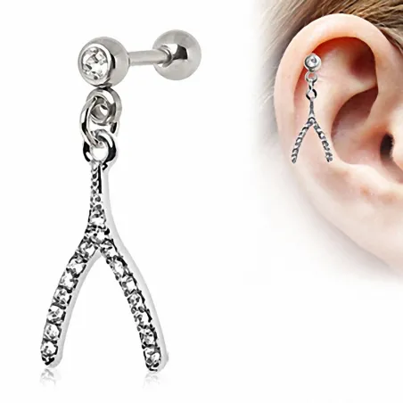 Piercing cartilage hélix wishbone