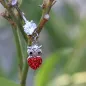 Piercing nombril hibou coeur rouge