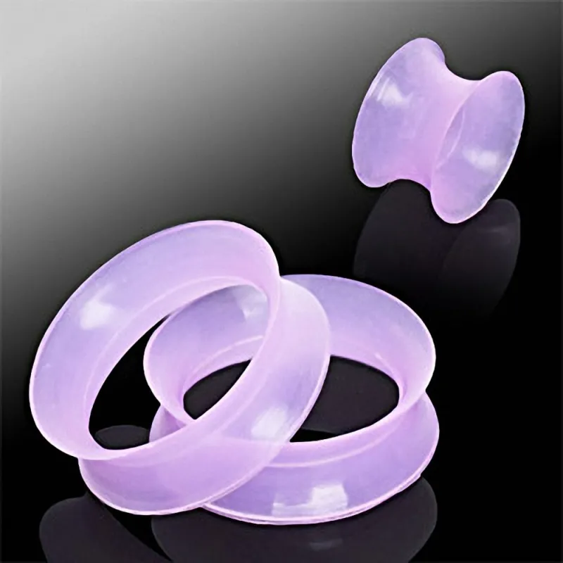 Piercing tunnel silicone violet ultra fin