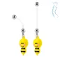 Piercing nombril de grossesse abeille jaune