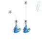 Piercing nombril de grossesse canard bleu