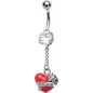 Piercing nombril coeur de cupidon